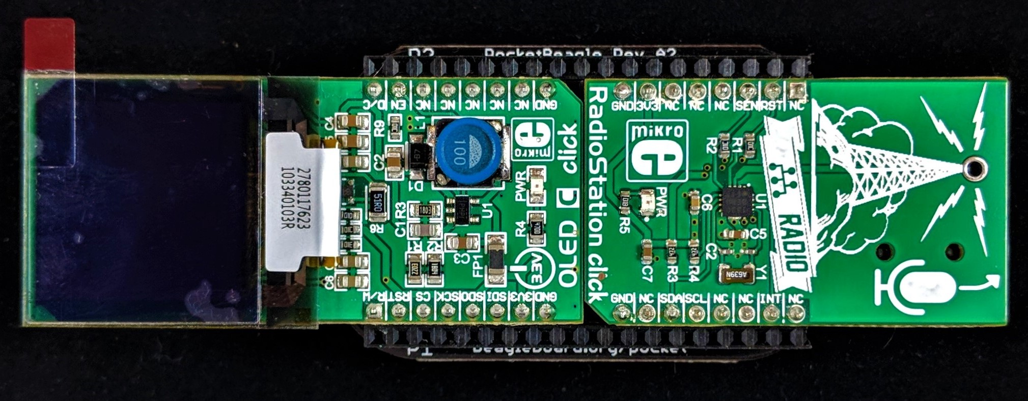 Click Boards MikroElektronika 2x TIGAL mikroBUS Cape für BeagleBone & black 