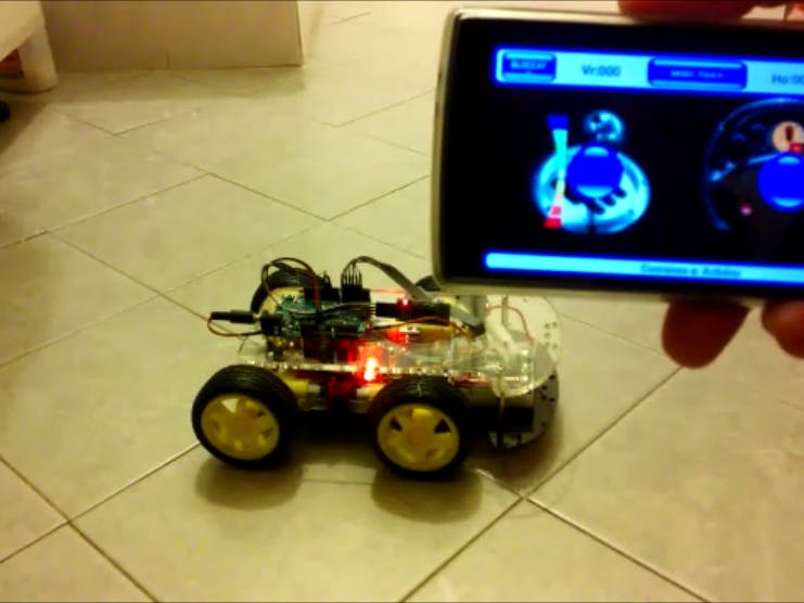 Arduino 4WD Rover Bluetooth Controlled by an Android device