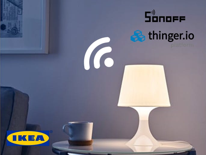Smart Lamp with IKEA Lampan, Sonoff and Thinger.io