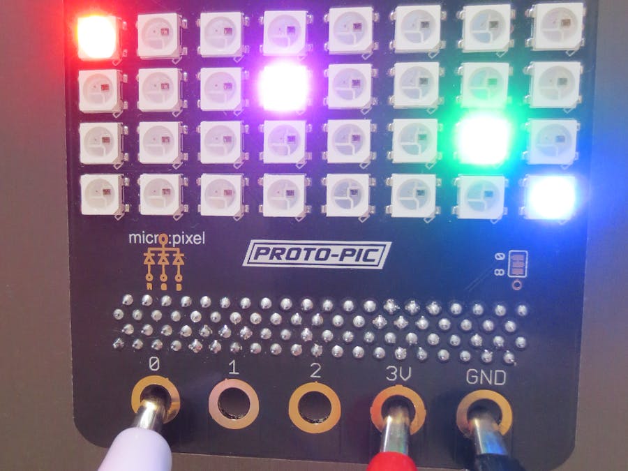 Neopixelmatrix micro:pixel 4x8 am Calliope Mini