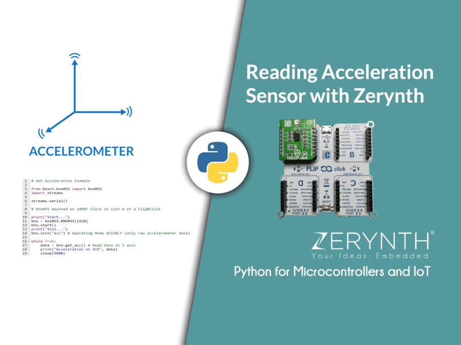 Reading Acceleration Sensor with Zerynth
