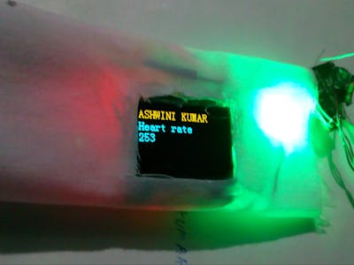 DigiSpark ATtiny85 OLED Display Heart Rate Monitoring Card