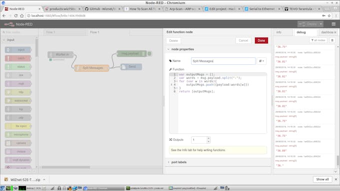 Splitting message apart
