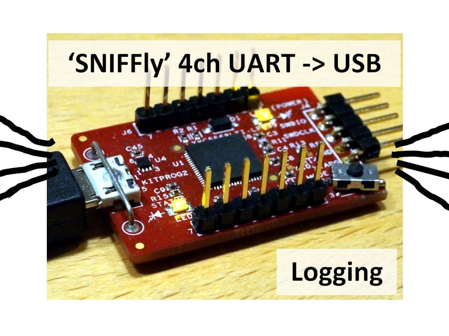 SNIFFly - 4 Channel UART Sniffer Based on PSoC
