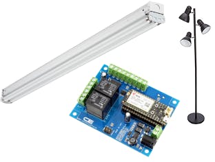 NCD Board, Photon (not Electron), fluorescent light, and tree lamp