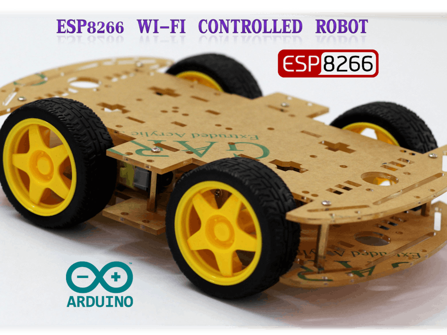 Wemos D1 Mini Wi-Fi Controlled 4-Wheeled Robot