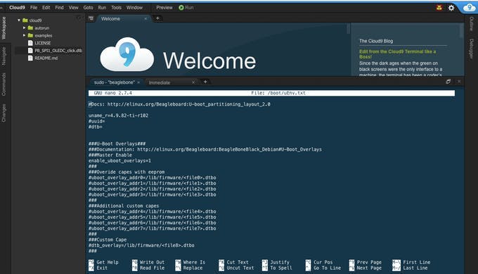 Screenshot after executing sudo nano /boot/uEnv.txt