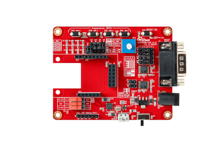 The evaluation board for configuring the WIZ750SR