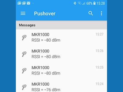 MKR1000 Pushover Status