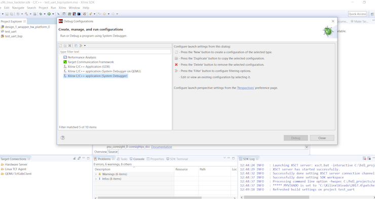 Creating the Debug Configuration