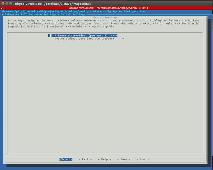Selecting UART 1