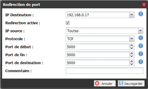 Port Forwarding Configuration