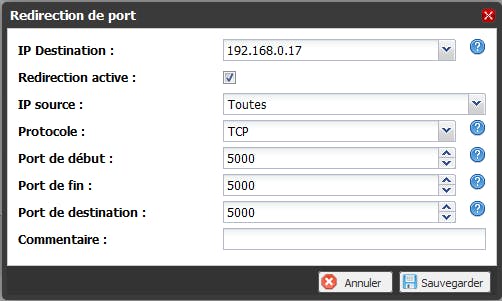 Port Forwarding Configuration