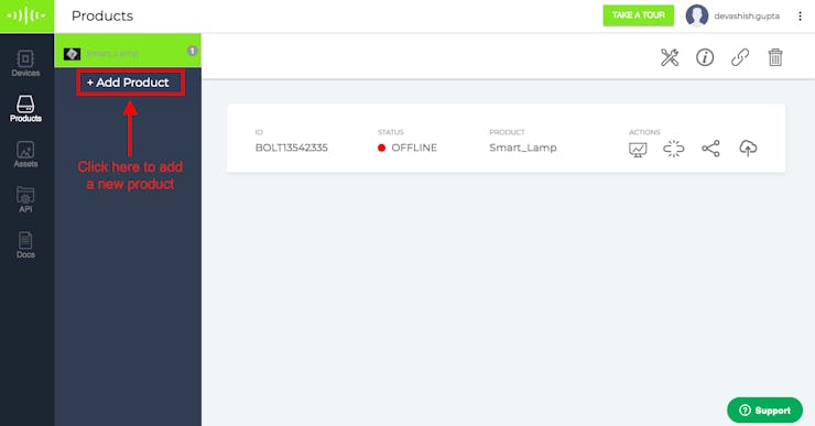 Click on Add Product