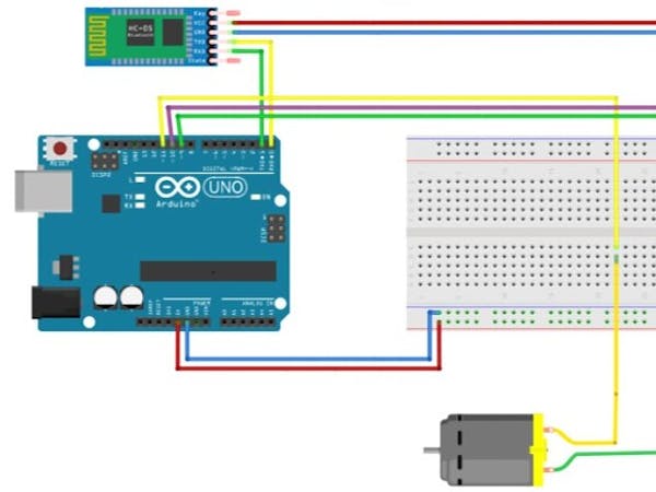 Bluetooth Controlled DC Motor & LED - Arduino Project Hub