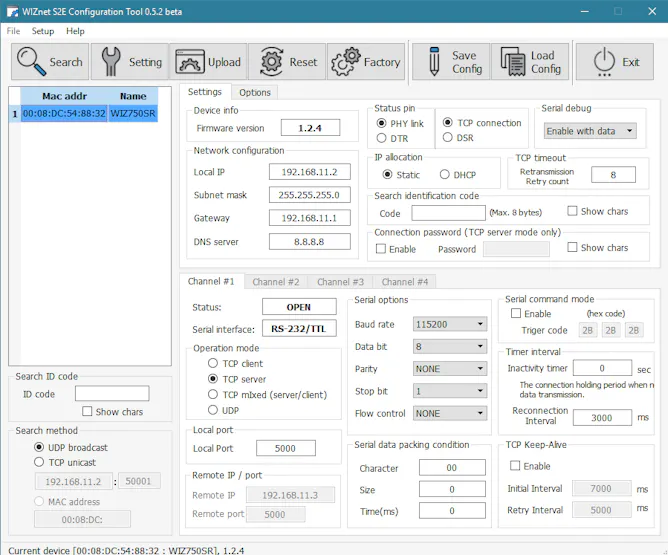 Configuring the S2E Bridge