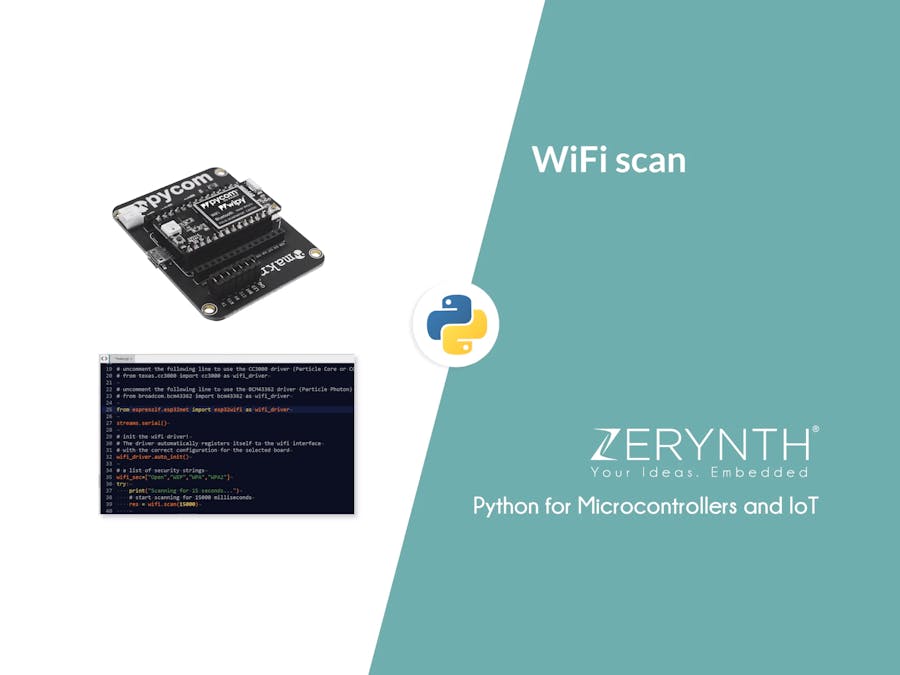WiFi Scan Using Zerynth (Python for Embedded and IoT)