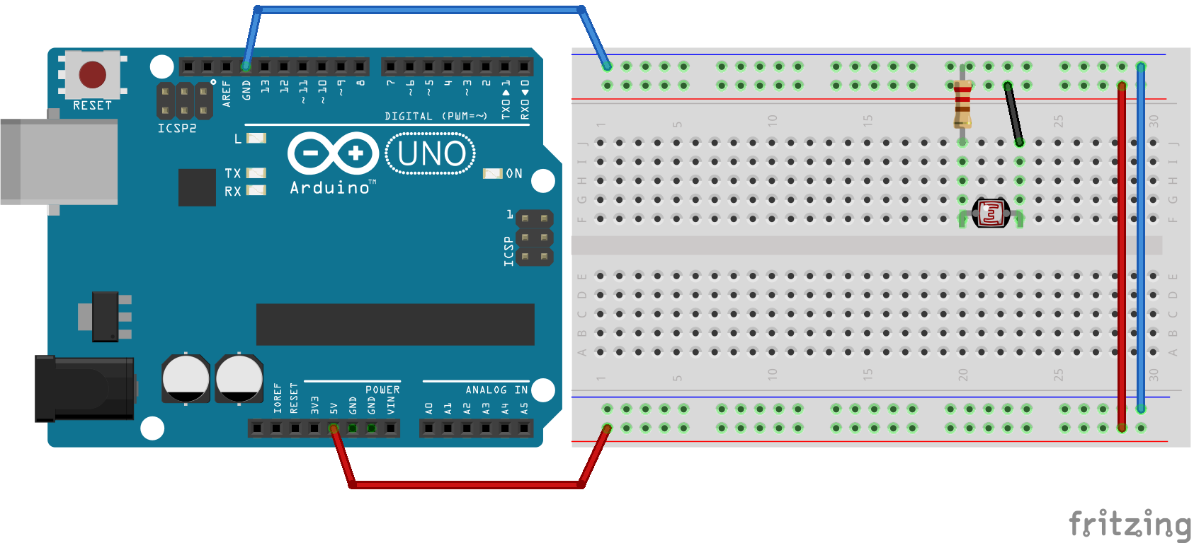 photoresistor circuit arduino