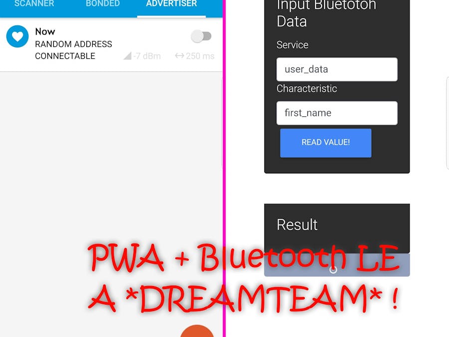 Offline-PWA with Bluetooth LE Capabilities