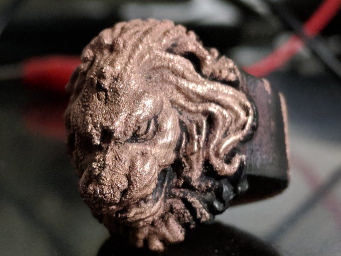3D-printed ring closeup