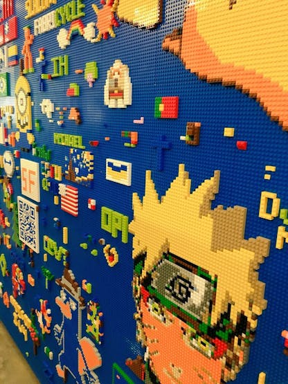 LEGO Wall in Building 14 at Facebook