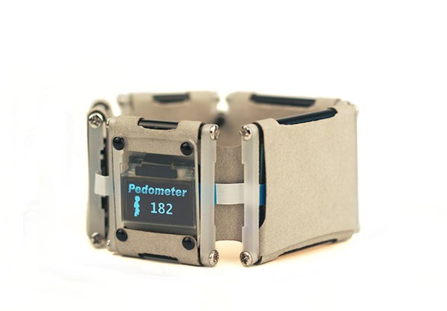 A pedometer made with paper