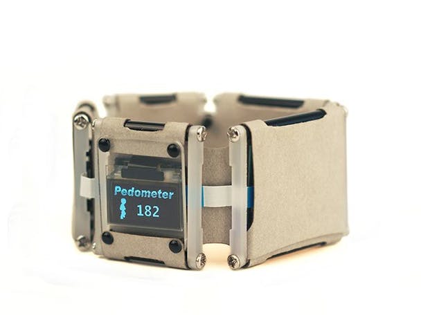 A pedometer made with paper