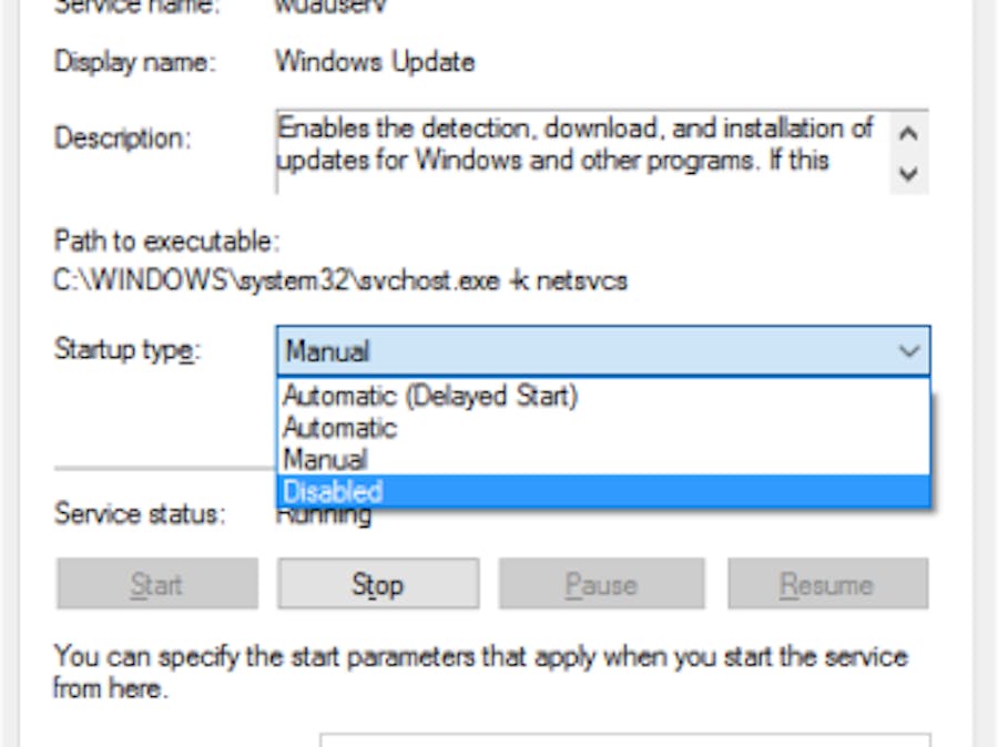 Disabling Windows 10 Updates