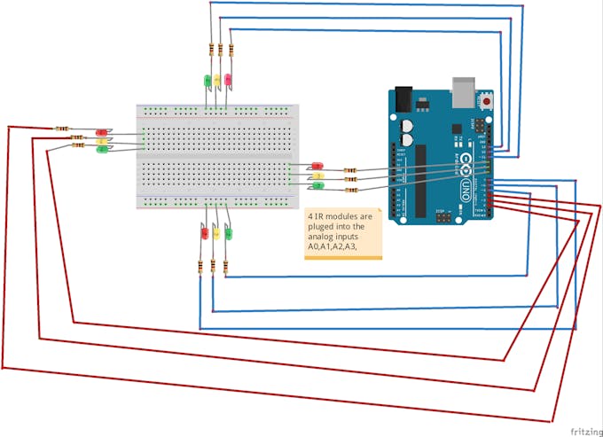 Density Based Traffic Signal System Using Arduino Circuit Di