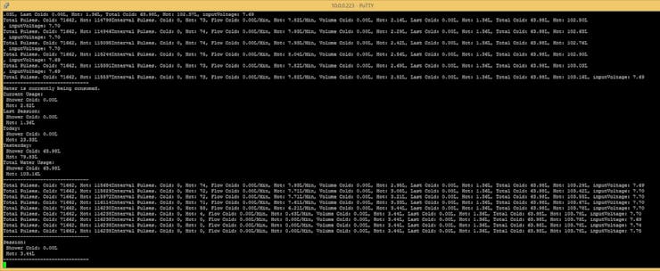 Sample putty output.