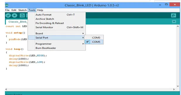 Uploading the Code to Arduino