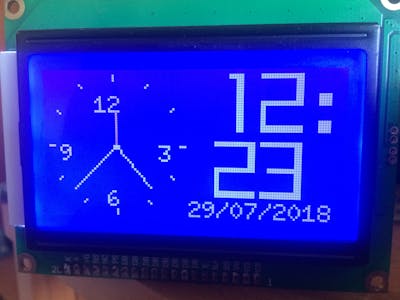 Adjusting Clock on 128×64 Monochrome Display (ST7920)