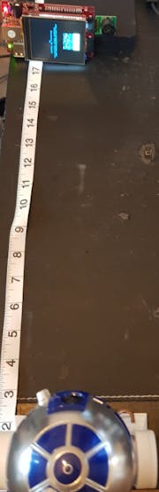 Object 16 Inches away from the Sonar Sensor