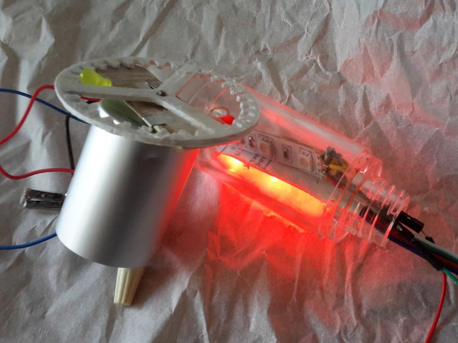 Tilt Activated Spinning Fan Light Stick