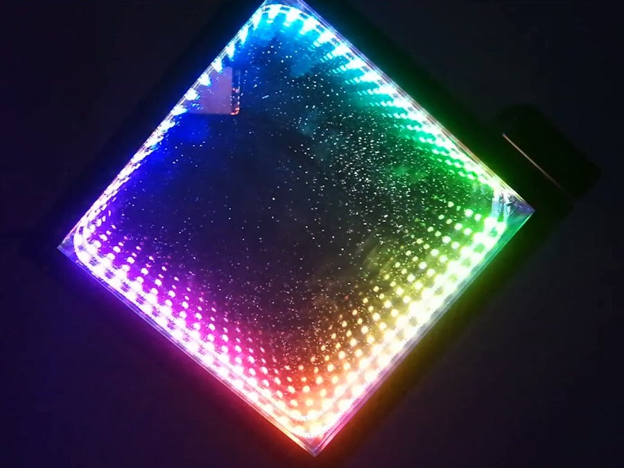 Infinity Mirror Wall Clock in IKEA Picture Frame