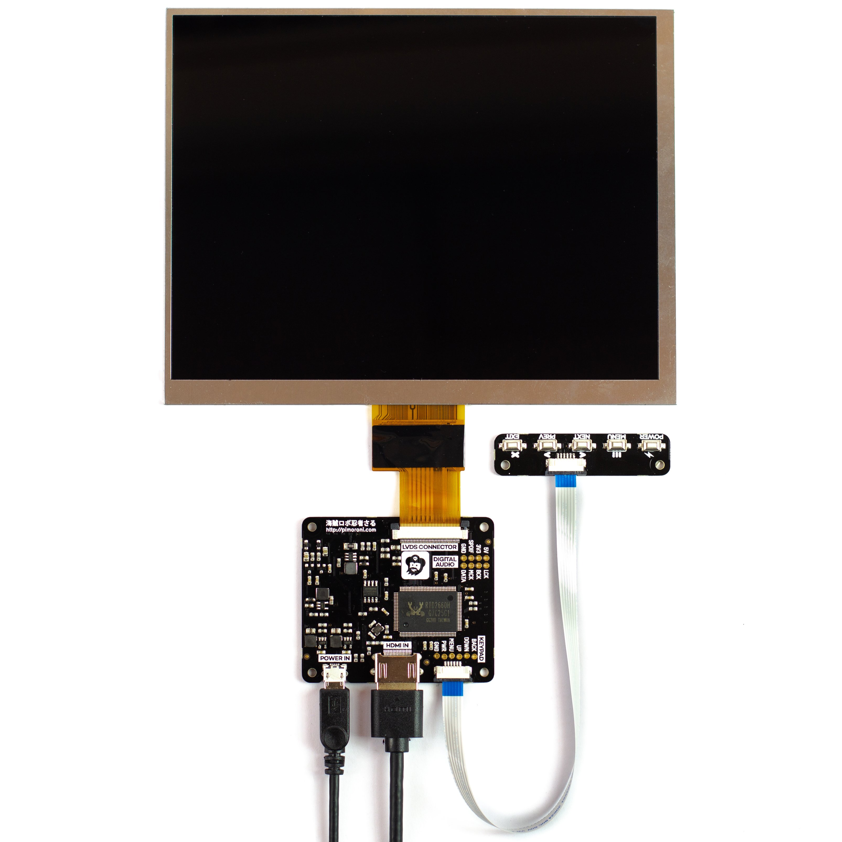 HDMI 8" LCD Screen Kit (1024x768)