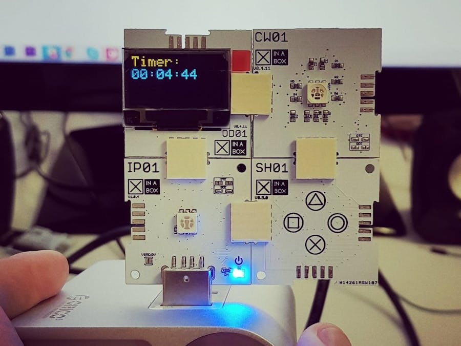 Cap Touch Set-able Timer with OLED and CAP1296 using XinaBox