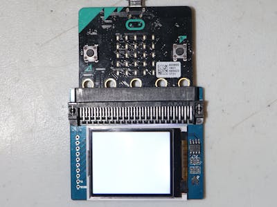Micro:bit Screen Showing Time and Temperature