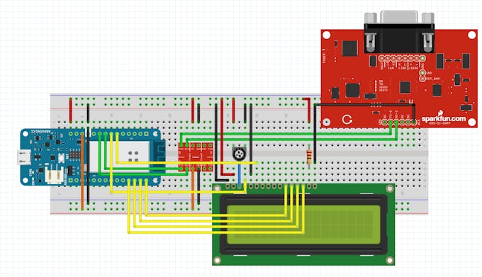 IoT4Car bread board connection, created in Frizling.