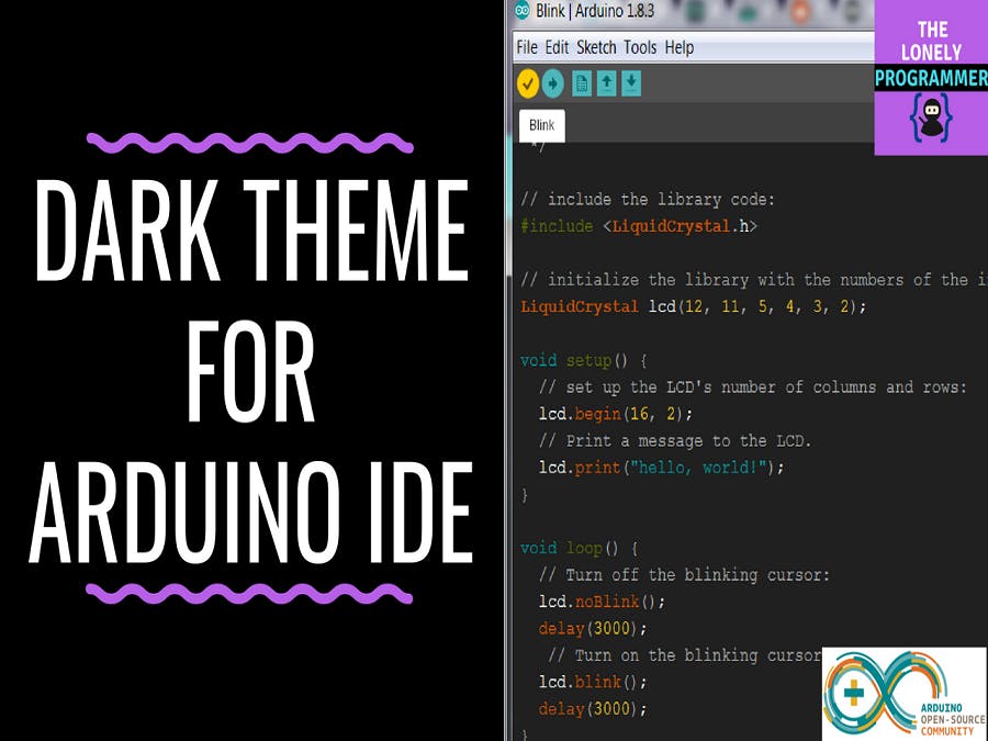 Dark Theme For Arduino Ide Arduino Project Hub