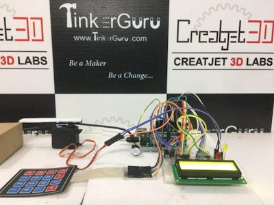 Keyless Door Locking System Using Arduino And 4x4 Keypad
