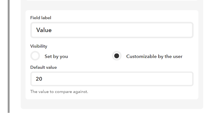 Setting the default IF value