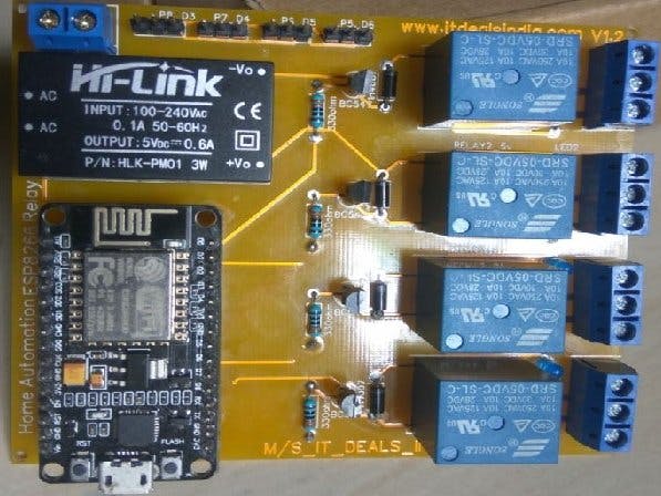 Wonderbaar ESP8266 4-Channel Relay Module Home Automation Project - Arduino SP-01