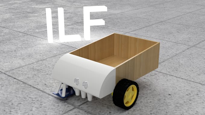 ILF is short for Industrial Line Follower, there are fingerjoints between wooden parts, but you can't see them on this render