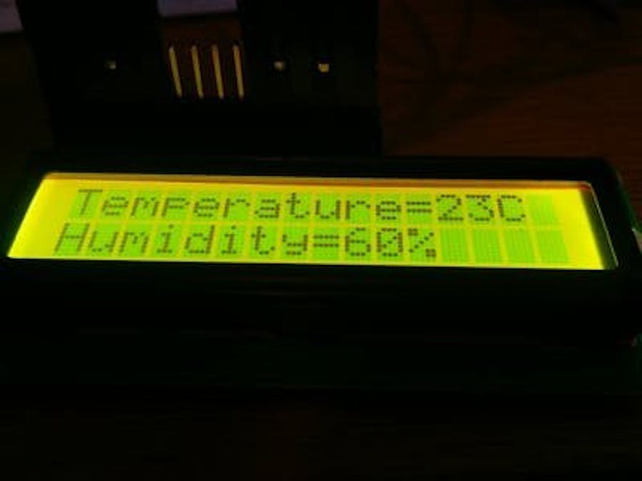 Interfacing 16x2 LCD with DHT11 and Surilli Basic M0