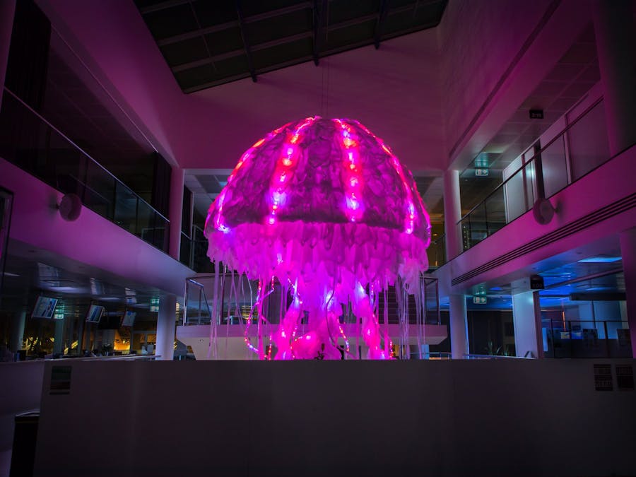 Large Scale Interactive LED Jellyfish Installation