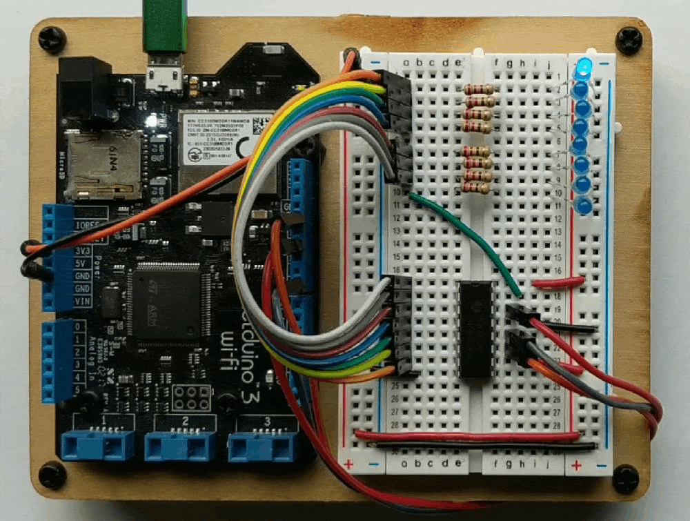 Expanding IO Ports of a Netduino with a 74HC595