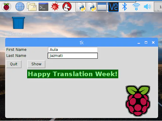 GUI PROGRAMMING USING TKINTER To Celebrate Translation Week Hackster io