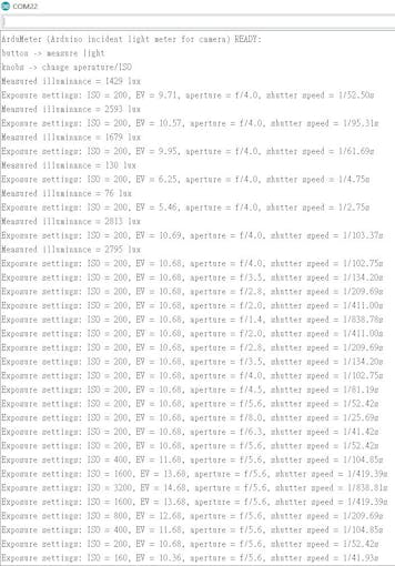 More detailed data via serial port