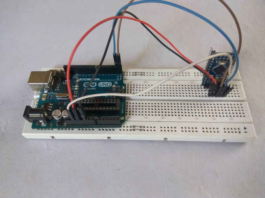 Program pro mini with arduino